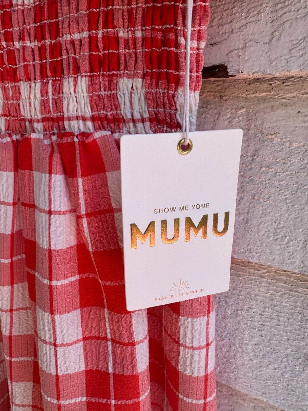 Mumu Colvin Mini Dress - Picnic Plaid - Brand New Tags still on - Size Small - Picture 5 of 8